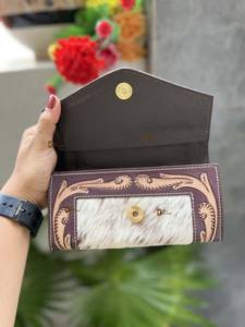 Bolso de mano de piel de vaca elegante tallado a mano cuero impermeable noche uso diario moda multiusos para mujeres - Product Image 6