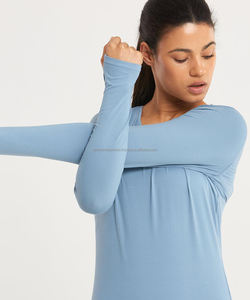 Top de Yoga de manga larga para mujer de alta calidad, transpirable y de secado rápido para entrenamiento y fitness - Product Image 3