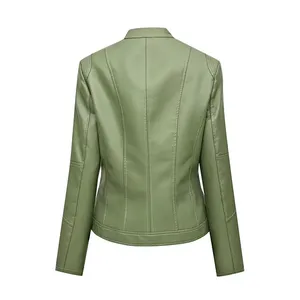Promoción chaqueta de cuero para mujer de Pakistán chaqueta de cuero de moda de alta calidad para mujer cuero de piel de oveja Original tamaño personalizado - Product Image 4