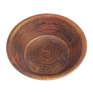 Cuenco de cobre para lavar sin fontanería Cuenco de pie para spa Cuenco portátil para forma redonda con tapa al mejor precio - Product Image 4