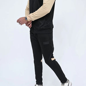 Ropa de entrenamiento para hombre de poliéster 100%, conjunto de joggers personalizados, chándal inferior activo de dos piezas con cremallera, traje de invierno - Product Image 6