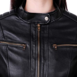 À la mode automne hiver femmes veste manteau en cuir Pu serpent motif Patchwork culture veste décontracté Y2K moto femmes Bomber veste - Product Image 5