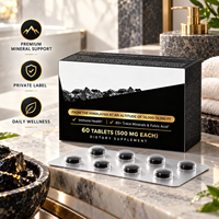 Comprimés de Shilajit OEM ODM 500mg, 60 comprimés, minéraux traces de l'Himalaya, acide fulvique, complément alimentaire pour soutenir le système immunitaire