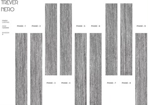 Alto en demanda Trever Nero tallado acabado 200x1200 azulejos de pared de madera para decoración del hogar de la India - Product Image 2