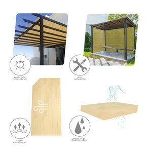 Telo Ombreggiante Beige 2,0 Metri, Rotolo da 50 Metri - Product Image 3