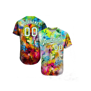 เสื้อเบสบอลผู้ชายระบายอากาศได้ดี พิมพ์ลายดิจิทัล คุณภาพสูง โพลีเอสเตอร์ 100% แห้งเร็ว คอวี แบบทีมสั่งทำ สีสั่งทำได้ - Product Image 5