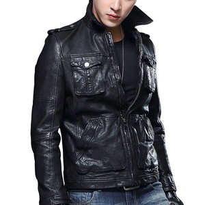 แจ็คเก็ตหนังผู้ชายแบบเรียบง่าย รุ่นปี 2025 ขายส่งราคาถูก รุ่นล่าสุด สไตล์สตรีทเท่ๆ สำหรับผู้ใหญ่ - Product Image 2