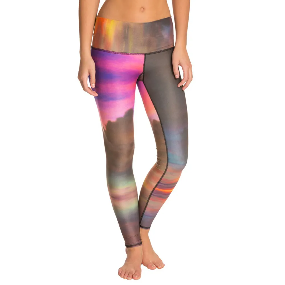 Leggings con Logo personalizzato all'ingrosso da donna in tinta unita nera a vita alta pantaloni da Yoga Spandex Gym da allenamento da donna