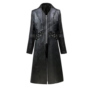 Men's Real <b>Trench</b> <b>Leather</b> <b>Coat</b> 2025 Autumn/Winter High Quality Quick Dry Breathable Customizable Fashion - Product Image 1