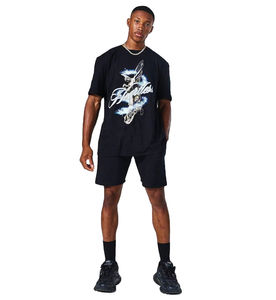 Prix de gros pour hommes d'été attrayants ensemble court à la mode avec design imprimé élégant ensembles d'été jumeaux vêtements pour hommes couleur contrastée - Product Image 6