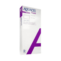 Pansement adhésif médical en mousse de silicone absorbant pour soins des plaies, bordure imperméable, certifié CE Classe II, finition mate, origine Royaume-Uni