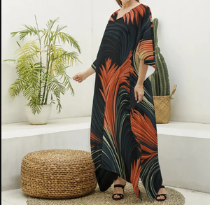 Casual Girls Multicolore Design Africain Kaftan Dress Handmade Poly Rayon Taille Libre Digital Printed Bulk Polyester Girls African Girls - Product Image 4