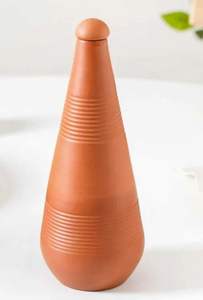 Botella de Agua de Arcilla de Terracota Reutilizable Clásica Ecológica al por Mayor, Hecha a Mano con Tapa - Product Image 4