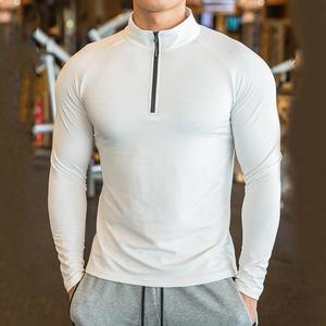 Camiseta Deportiva de Manga Corta con Cierre de Cremallera, 100% Algodón, Tejido de Punto, Secado Rápido, Transpirable, con Estampado de Letras y Logotipo Personalizado para Hombre - Product Image 2