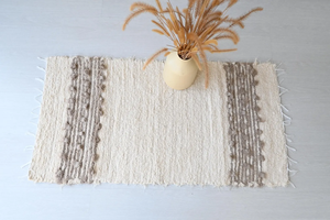 Bohemian Cotton Mini Rug Home Decor farmhouse Traditional Rectangle Rug Handwoven Cotton Rug 60x110 cm Home Decor Table Mat - Product Image 3