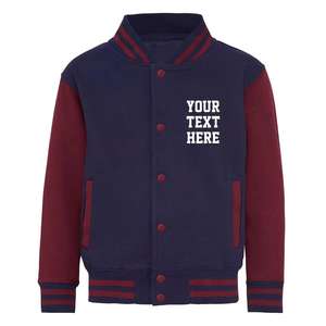 Customizable Canvas Varsity <b>Jacket</b> for Men <b>Retro</b> Fleece Streetwear Outerwear Stand Letterman Bomber Coat for Teens Athletes - Product Image 3