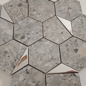 กระเบื้องโมเสคเซรามิก PVD เคลือบเงาสีเงิน73มม. สำหรับผนังห้องน้ำและพื้นที่อาบน้ำ - Product Image 6