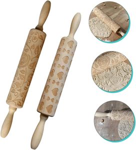 2 uds. Rodillo PARA EL Día de San Valentín con patrón, rodillo para Fondant, rodillo para Fondant, rodillos en relieve para hornear - Product Image 5