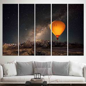 Lienzo con diseño de globo aerostático de Cappadocia, arte impreso para decoración del hogar, juego de 5 lienzos - Product Image 1