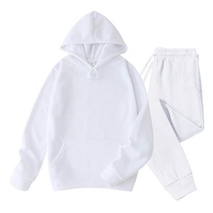 2-Piece Fleece Tracksuit for Men Thick Hoodies and Pants Warm Sportswear Suit Hip Hop Trend Clothing Winter - Product Image 4