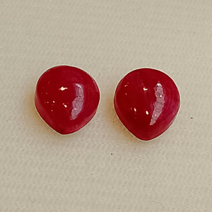 Tự Nhiên Của <span class=keywords><strong>Ruby</strong></span> Cabochon Phù Hợp Với Cặp Trong Hình Dạng Quả Lê Sâu Màu Đỏ Mịn Đánh Bóng Đá Quý Cho Bông Tai - Product Image 2
