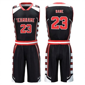 Vente en gros d'uniforme de basket-ball en maille brodé sur mesure, avec votre propre design, tissu de qualité supérieure pour le basket-ball, maillot de tir par sublimation - Product Image 1