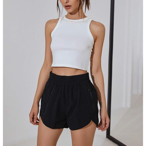 Short de course pour femme Short taille haute élastique Short d'entraînement sportif à poche Short athlétique à séchage rapide - Product Image 2
