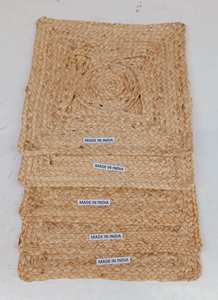 Manteles individuales de jacinto de agua natural ecológicos, manteles tradicionales antideslizantes tejidos a mano, lavables para boda, comedor, hogar - Product Image 2