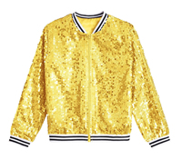 Vente en gros de blousons d'aviateur scintillants fantaisie à paillettes personnalisés en toutes saisons blousons d'aviateur coupe régulière de marque privée vestes d'extérieur décontractées multi-poches