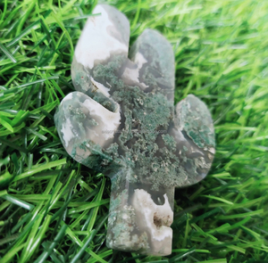 Nouvelle arrivée Agate en mousse naturelle fait à la main Cactus sculpture décoration de la maison cristal cadeaux spécimen minéral cristal chanceux pierre terreuse - Product Image 5