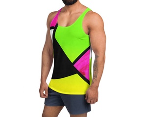 Débardeur sans manches à blocs de couleurs pour hommes, été décontracté, chemises de gymnastique, Singlets d'entraînement, débardeurs athlétiques sublimés - Product Image 3