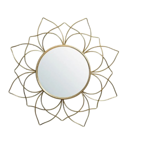 Miroir de salle de bain mural moderne portable en métal argenté, durable, fait à la main, écologique, de forme personnalisée, décoratif - Product Image 3