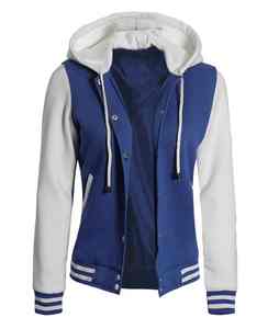 Vêtements décontractés personnalisés Letterman Vestes universitaires personnalisées grande taille Veste à capuche classique de baseball pour femmes Veste universitaire - Product Image 4