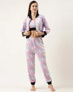 Venta caliente de las mujeres sublimación impresa chándales nuevo estilo Casual deportes suave tela de poliéster sublimado chándal para mujer - Product Image 4