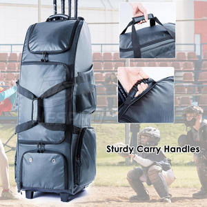 Équipement de baseball à roulettes de qualité supérieure Sac à roulettes Construction durable et roues lisses Sac polochon à roulettes de baseball - Product Image 5