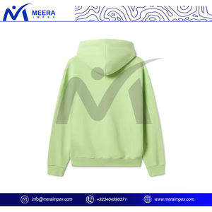 2025 High Quality light Green Color <b>Pullover</b> Hoodie <b>For</b> <b>Men</b> Custom Logo 100% Cotton fabric Plus size Breathable Unisex Hoodies - Product Image 3