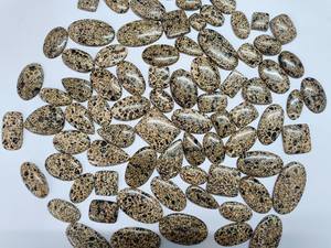 พลอยแจสเปอร์สีดำทรงรีคุณภาพดีที่สุด แบบหลวม สำหรับทำสร้อยคอและเครื่องประดับที่มีเอกลักษณ์ - Product Image 3