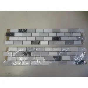 Daltile Snow Illusion Mármol Decorativo Accent Wall Tile Juego de 2 2-5/8 \ "X 12 \" EA Wall Decals - Product Image 1