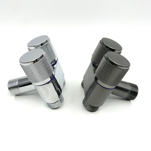 New Lychee hình đôi xử lý faucetaccessories Kẽm hợp kim thép không gỉ waterdistributor với một đầu vào và hai cửa hàng - Product Image 2