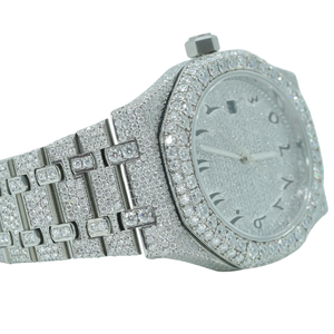 Nâng cao phong cách nam trong đồng hồ bằng thép không gỉ với moissanite kim cương hip hop được thiết kế bởi Thời trang nam và wpmen - Product Image 2
