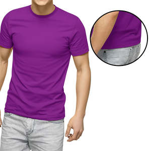 Vente en gros de t-shirts 100% coton pour hommes, de couleur unie, coupe carrée - Product Image 6