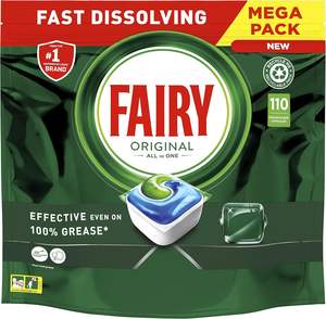 Pastillas para Lavavajillas Fairy Original Todo en Uno, 110 Unidades - Product Image 3