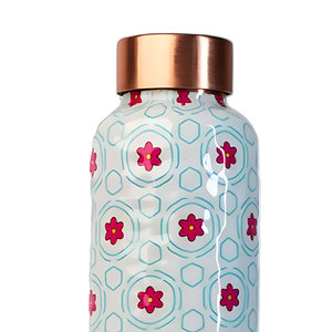 Hot Selling Floral Design Printed Copper Water <b>Bottle</b> For <b>Drinking</b> Water Outdoor Indoor - Product Image 5