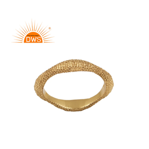 Último diseño hecho a mano 18K chapado en oro anillo hecho a mano Demi joyería fina para mujer regalo para ella - Product Image 1