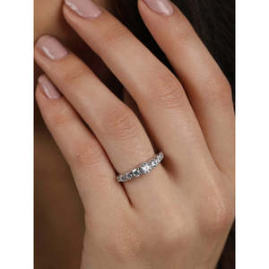 Anillos de Plata de Ley 925 de Primera Calidad para Mujer, Anillo de Hombre Chapado en Rodio con Diamante para Boda o Regalo - Product Image 4