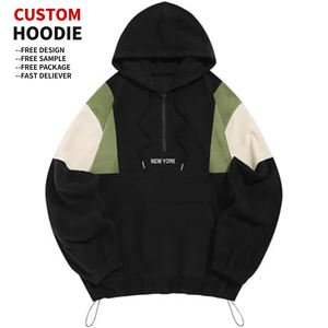 OEM Oversized <b>Fleece</b> <b>1</b>/<b>4</b> <b>Zip</b> Pullover Hoodie Unisex High Quality Designer Streetwear Blank Custom Embroidered Bulk <b>Men</b> Winter - Product Image 3