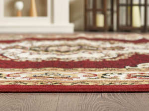 Alfombra turca de lujo hecha a máquina, de polipropileno BCF, color rojo intenso, premium, para sala de estar, del fabricante de Gaziantep. - Product Image 4