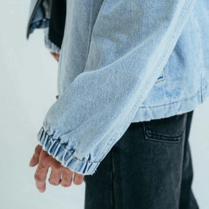 Nouvelle veste de pluie d'hiver en denim enduit pour homme, style tendance, motif de lettres sur le devant, logo, OEM personnalisé, imperméable, décontractée, pour le travail - Product Image 2