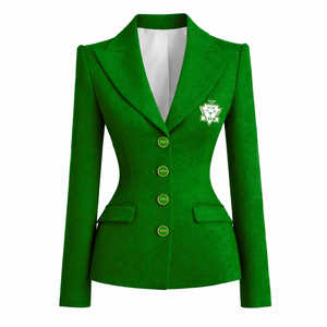 Blazer Ejecutivo de Un Solo Botón Chi Eta Phi, Chaqueta de Traje Formal Entallada de Primera Calidad para Mujer, Ropa de Trabajo Profesional para Oficina - Product Image 1