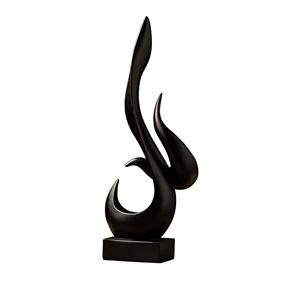 Sculpture noire moderne Statue de décoration intérieure élégante pour le bureau du salon - Product Image 1